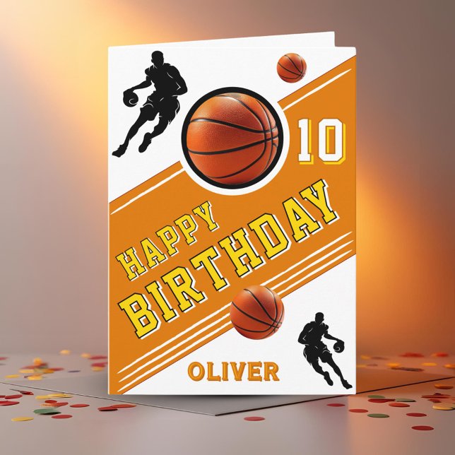 Moderner Basketball-Ball-Spieler zum Geburtstag Karte (Von Creator hochgeladen)