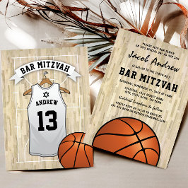 Moderner Basketball Bar Mitzvah Einladung