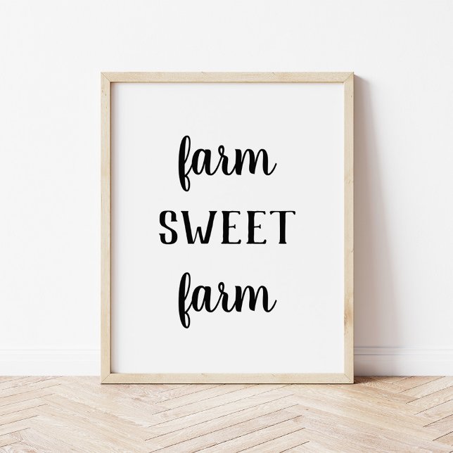 Moderner Bauernhof Sweet Farm Print Poster (Von Creator hochgeladen)