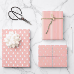 Moderner Bauernhof Urlaub pink Geschenkpapier Set