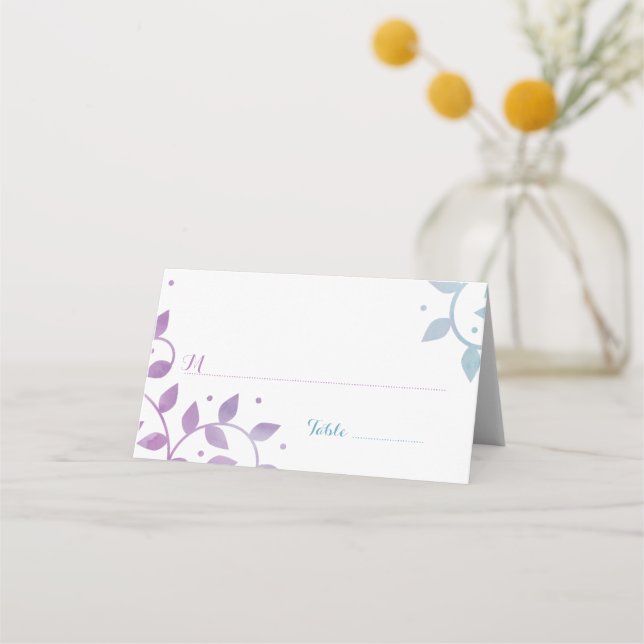 Moderner Baum Bat Mitzvah Escort Card Platzkarte (Vorderseite)