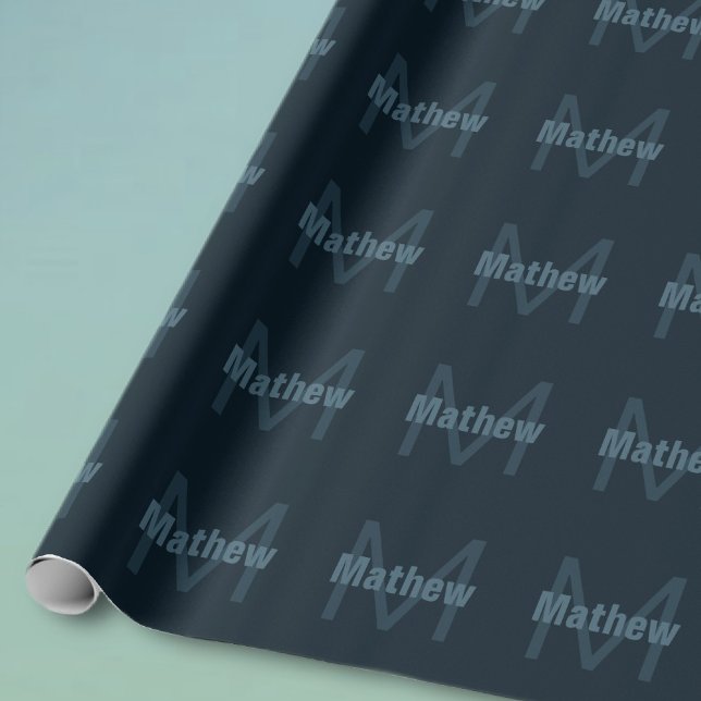 Moderner bearbeitbarer Name Geschenkpapier (Von Creator hochgeladen)