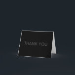 Moderner bearbeitbarer Text | Dunkelgrau und schwa Dankeskarte<br><div class="desc">Editable Minimalistische Look, bearbeiten, wie Sie möchten!</div>