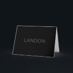 Moderner bearbeitbarer Text | Dunkelgrau und schwa Karte<br><div class="desc">Editable Minimalistische Look, bearbeiten, wie Sie möchten!</div>