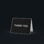 Moderner bearbeitbarer Text | Schwarz/Weiß Dankeskarte<br><div class="desc">Editable Minimalistische Look, bearbeiten, wie Sie möchten!</div>
