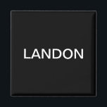 Moderner bearbeitbarer Text | Schwarz/Weiß Magnet<br><div class="desc">Editable Minimalistische Look,  bearbeiten,  wie Sie möchten!</div>