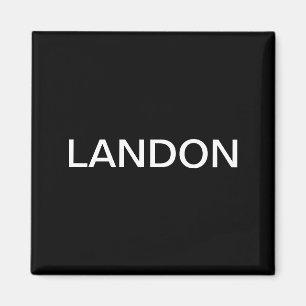 Moderner bearbeitbarer Text   Schwarz/Weiß Magnet