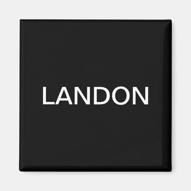 Moderner bearbeitbarer Text | Schwarz/Weiß Magnet (Vorne)