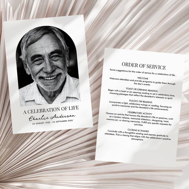 Moderner Beerdigungsdienst für Fotos oder Gedenkdi Programm (Von Creator hochgeladen)