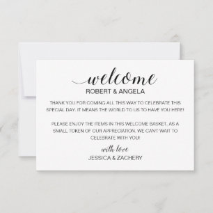 Moderner Begrüßungsbeutel mit Namen