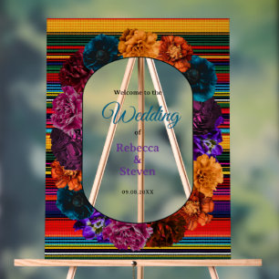 Moderner Begrüßungsservice für mexikanische Blume Acrylschild