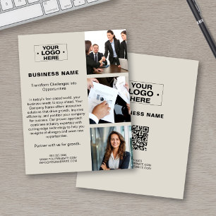 Moderner benutzerdefinierter Foto-Logo-QR-Firmenfl Flyer