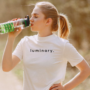 Moderner, benutzerdefinierter Leuchttext schwarz T-Shirt