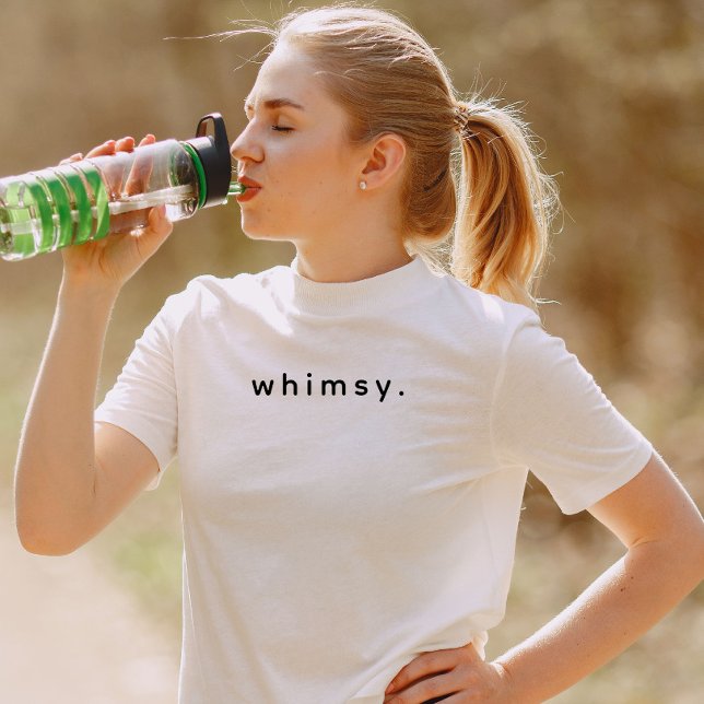 Moderner, benutzerdefinierter Text schwarz T-Shirt (Modern customize whimsy t-shirt)