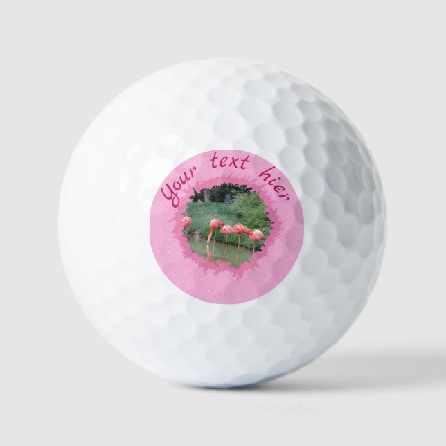 Moderner, benutzerdefinierter Text und Foto auf ro Golfball (Vorderseite)