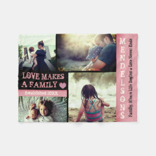 Moderner, benutzerdefinierter Text und personalisi Fleecedecke