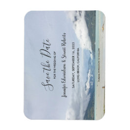 Moderner Bergsommerstrand Save the Date Magnet