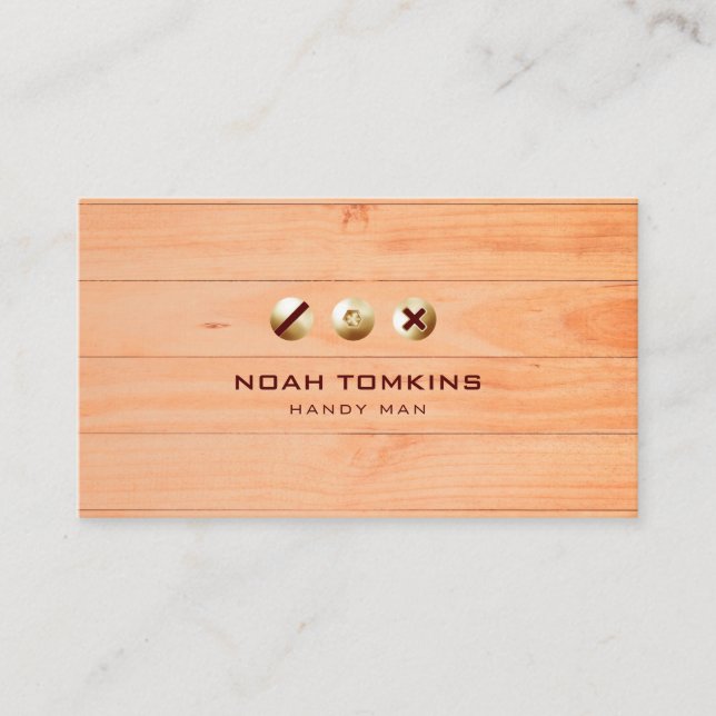 Moderner Beruflicher Baumeister Handy Man Visitenkarte (Vorderseite)