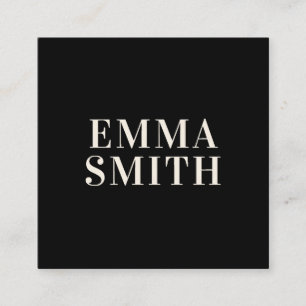 Moderner Beruflicher Black Cream-Bus Quadratische Visitenkarte