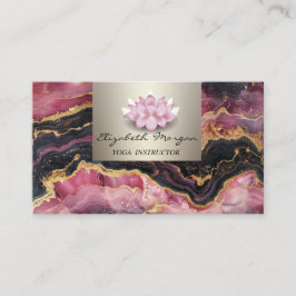 Moderner Beruflicher Charme, Lotus, Burgunder Marm Visitenkarte