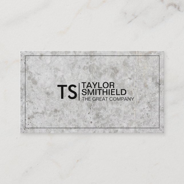 Moderner Beruflicher Corporate Trendbeton Visitenkarte (Vorderseite)