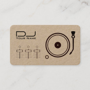 Moderner beruflicher DJ-Player Black Line Visitenkarte