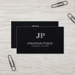 Moderner Beruflicher Elegant Premium Black Luxury Visitenkarte