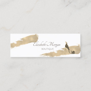 Moderner Beruflicher Goldrausch Schlaganfall, hohe Mini Visitenkarte