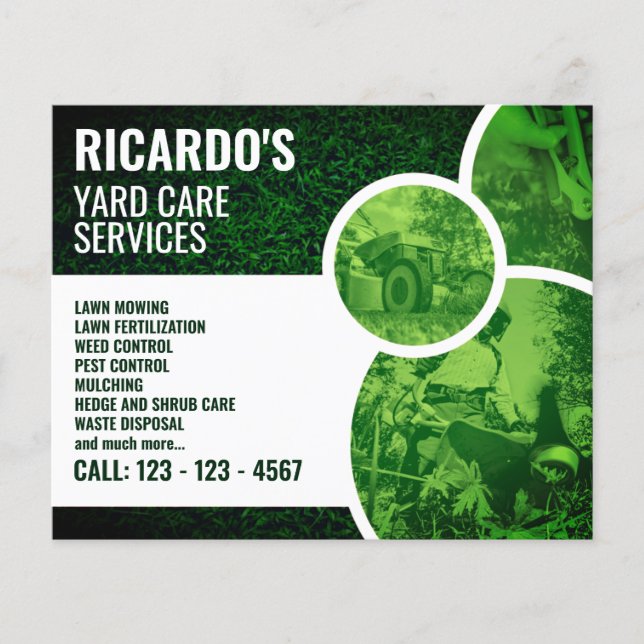 Moderner beruflicher grüner Flyer (Vorne)