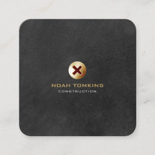 Moderner Beruflicher Handwerksbauer Quadratische Visitenkarte