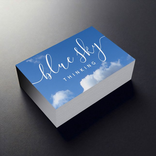 Moderner Beruflicher, innovativer Wolken Blue Sky Visitenkarte (Modern Professional Innovative Clouds Blue Sky Business Cards Cover Photo)
