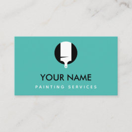 Moderner Beruflicher Malservice Minimaler Pinsel Visitenkarte