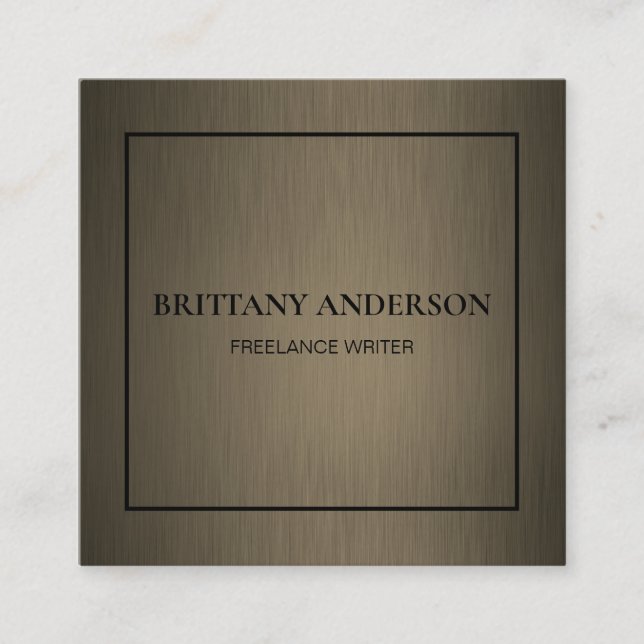 Moderner Beruflicher Minimalistischer, handgeschri Quadratische Visitenkarte (Vorderseite)