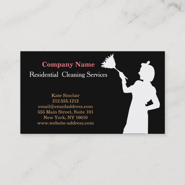 Moderner Beruflicher Reinigungsservice Visitenkarte (Vorderseite)