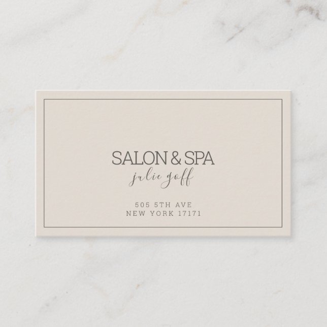 Moderner Beruflicher Salon & Wellness-Center Visitenkarte (Vorderseite)