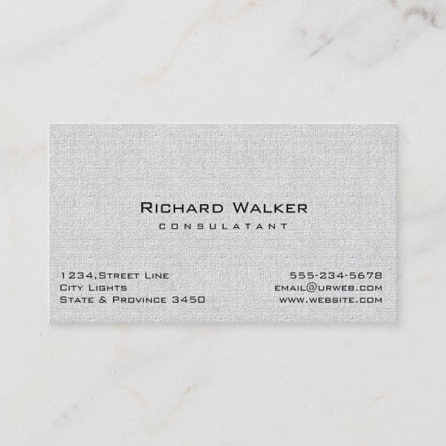 Moderner Beruflicher Schlichter Graustein Visitenkarte (Vorderseite)