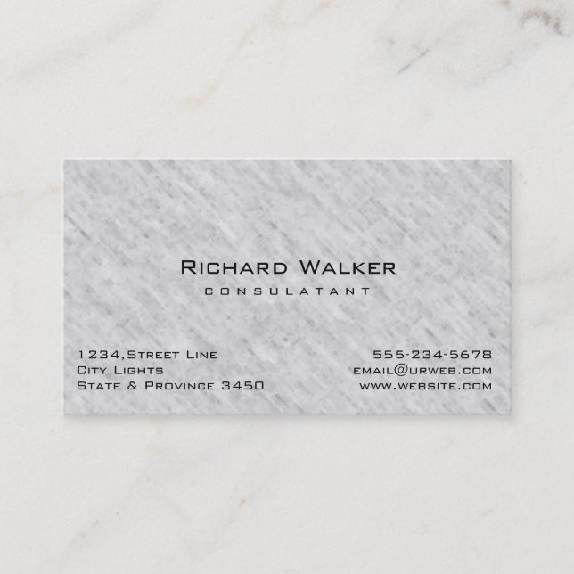 Moderner Beruflicher Schlichter Graustein Visitenkarte (Vorderseite)