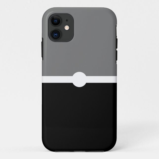 Moderner Beruflicher Schwarz-weißer Farbblock Case-Mate iPhone Hülle (Rückseite)