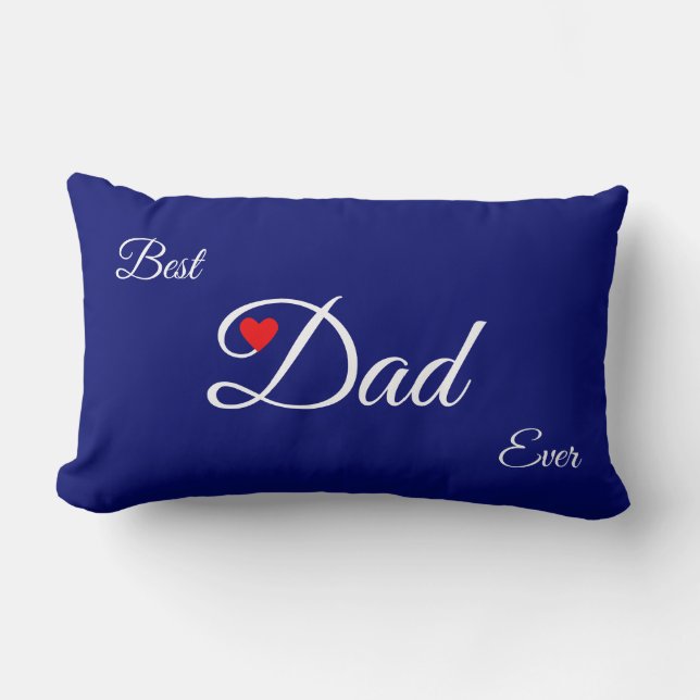 Moderner Best Heart Vater für Royal Blue Lendenkissen (Vorderseite)