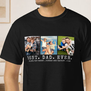 Moderner BEST VATER EVA 3 Fotos Personalisiert kun T-Shirt