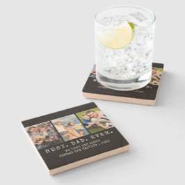 Moderner BEST VATER EVA 3 Fotos Personalisiert Steinuntersetzer