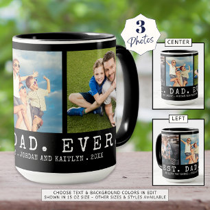 Moderner BEST VATER EVA 3 Fotos Personalisiert Tasse