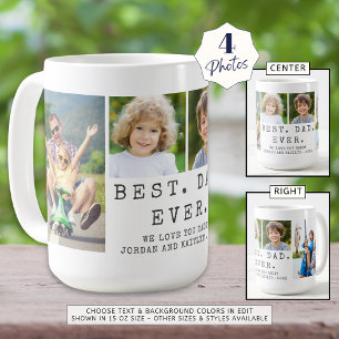 Moderner BEST VATER EVA 4 FotoCollage Personalisie Kaffeetasse