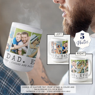 Moderner BEST VATER EVA 5 Fotos Personalisiert Kaffeetasse