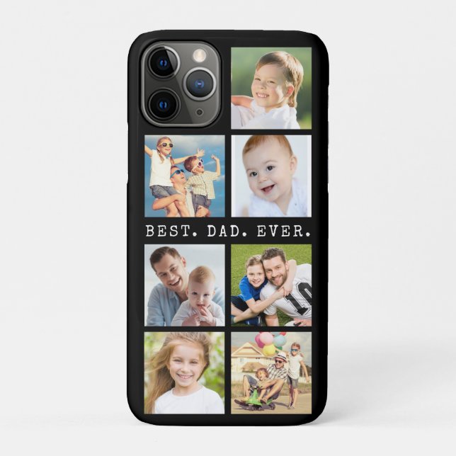 Moderner BEST VATER EVA 7 Fotos Personalisiert Case-Mate iPhone Hülle (Rückseite)