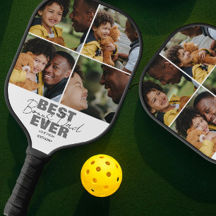 Moderner Bester Aller Bonus-Papa Fotocollage Pickleball Schläger