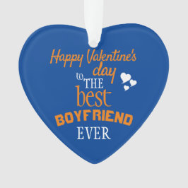 Moderner bester Freund je Valentinstag Blau Ornament