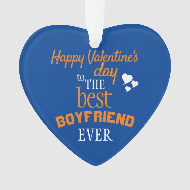 Moderner bester Freund je Valentinstag Blau Ornament (Vorderseite)