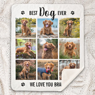Moderner Bester Hund je weiße FotoCollage Sherpadecke