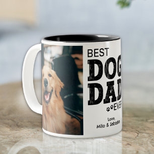 Moderner bester Hunde-Vater je benutzerdefinierter Zweifarbige Tasse